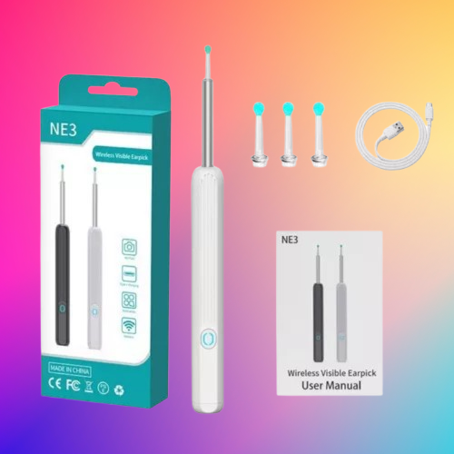 ClearView EarScope™. Otoscopio Limpiador Oídos Luz Cámara Hd